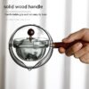 Semi-automatic Rotary Heat-resistant Glass Teapot Lazy Tea Making With Infuser And Wooden Handle Office Home Accessories Kitchen Gadgets - Image 10
