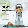 Dog Water Cup Drinking Food Garbage Bag Three-in-one Portable Small Multi-functional Pet Cups Pets Supplies - Image 2